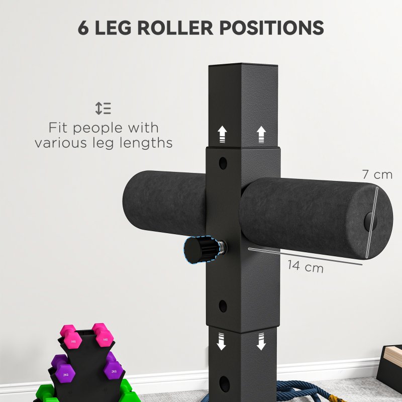 SPORTNOW Back Extension Bench Roman Chair, Hyperextension Bench with Adjustable Leg Roller for Back, Abdominal and Gluteal Training