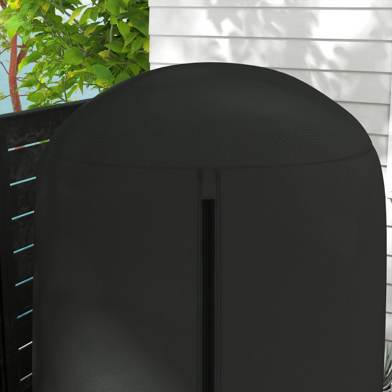 Outsunny Hanging Egg Chair Cover, Outdoor Single Swing Chair Cover, Waterproof Anti-dust Furniture Protector with Zipper, 420D Oxford Fabric for 128 x 190H cm Stand, Black