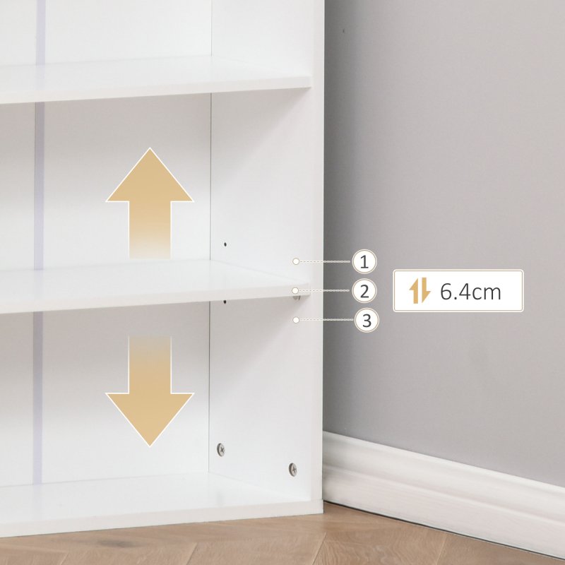 HOMCOM Wall Mounted Computer Desk, Folding Study Table with Board and Bookshelf, Multifunctional Floating Writing Desk for Home Office