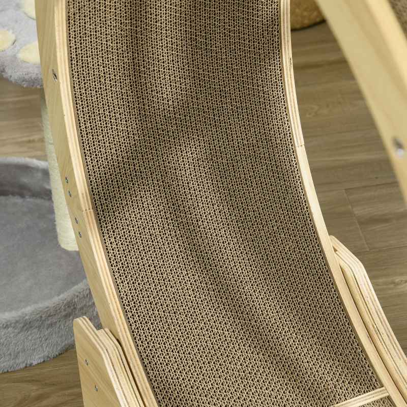 PawHut Cat Scratching Board, 4 piece Set Scratch Pad Reversible, Cat Scratcher Replacement for Cat Treadmill, Indoor Kitten, Scratching Boards Only, 55 x 26cm - Brown