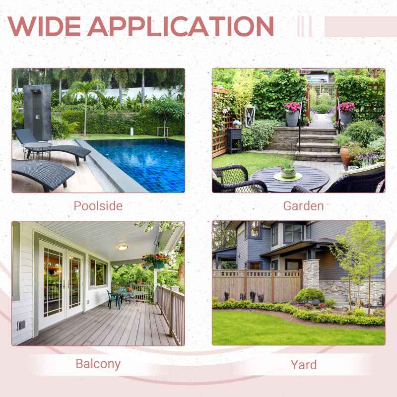 Outsunny Folding Rattan Garden Coffee Table, Small Square Outdoor Bistro Side Table with Rattan Top for Patio, Balcony, Porch, 40 x 40 x 40 cmBlack