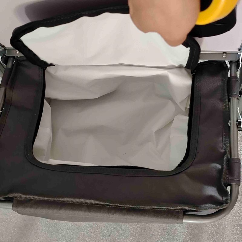 Outsunny Aluminium Directors Chair, Folding Camping Chair for Adults with Side Table, Cup Holder, Cooler Bag and Pocket, Up to 120 kg, Grey