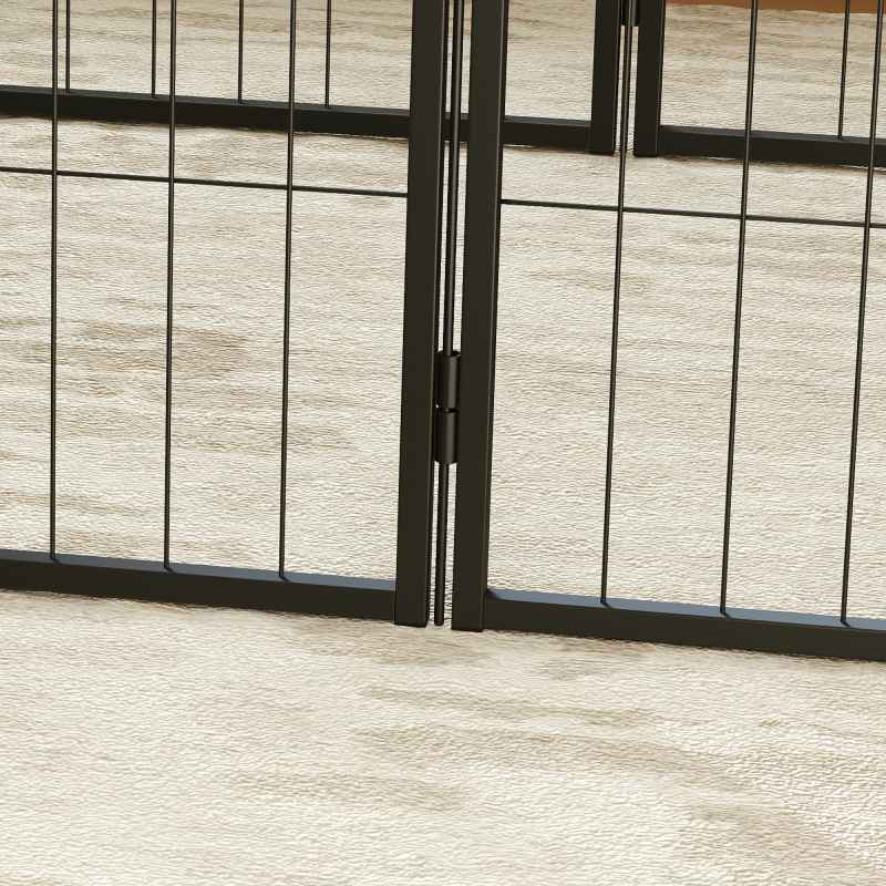 PawHut Dog Pen 6 Panels Puppy Pen Heavy Duty Pet Playpen for Indoor Outdoor for Dogs, Rabbits, Ducks 60cm High