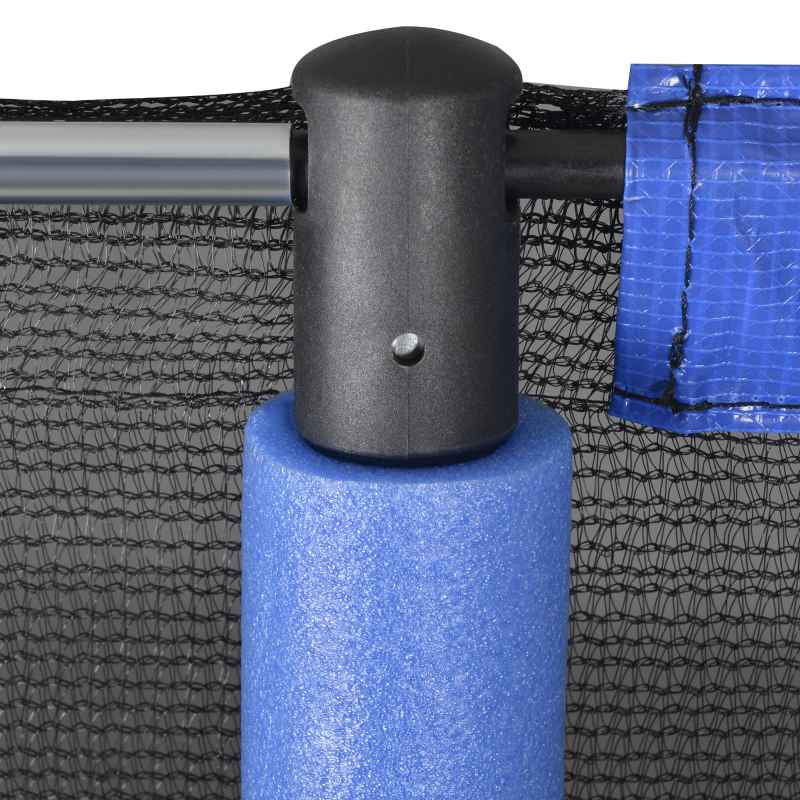 HOMCOM 8ft Trampoline Net Replacement Safety Net Enclosure Net Spare w/ 6 Poles