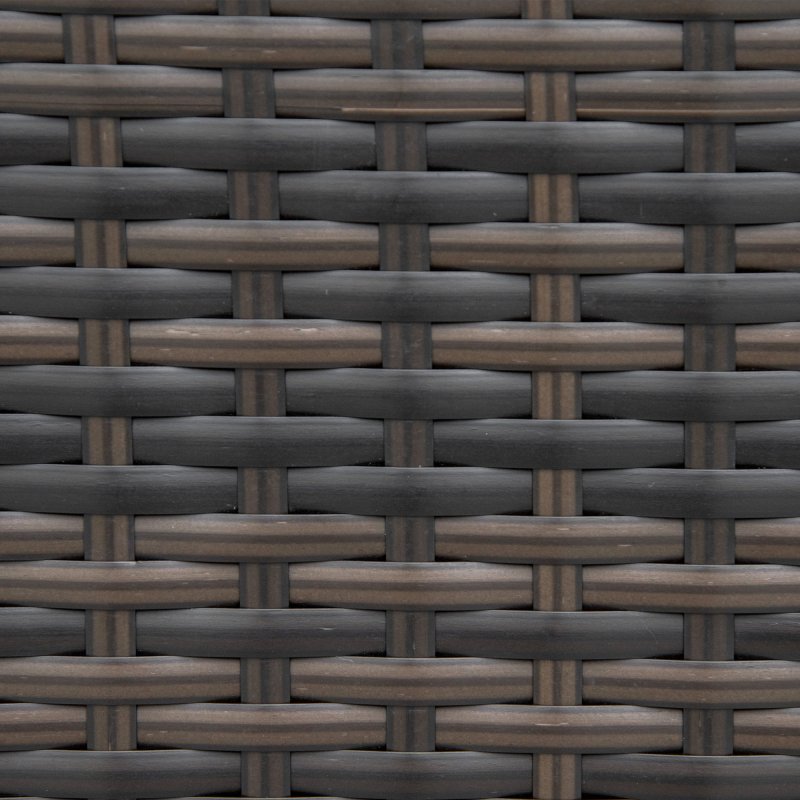 Outsunny Patio PE Rattan Side Table, Square Outdoor Coffee Table w/ Tempered Glass Top, Mixed Brown