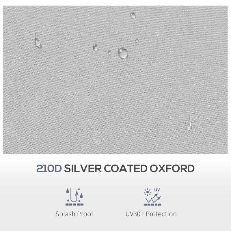 Outsunny Gazebo for 3.25m x 3.25m Frame, 2 Tier Gazebo Cover, UV Protection, Grey