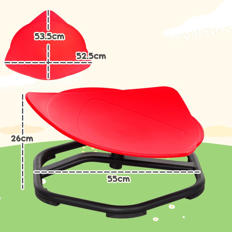 AIYAPLAY Sensory Spinning Chair, Kids Swivel Chair for Coordination, Balance, Red