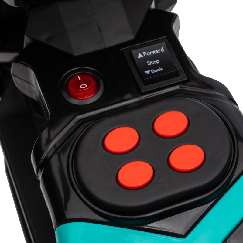 HOMCOM 6V Kids Electric Ride On Motorcycle Vehicle w/ Siren, Horn, Headlights, Music, Training Wheels, for Outdoor Play, Ages 3-5 Years - Black