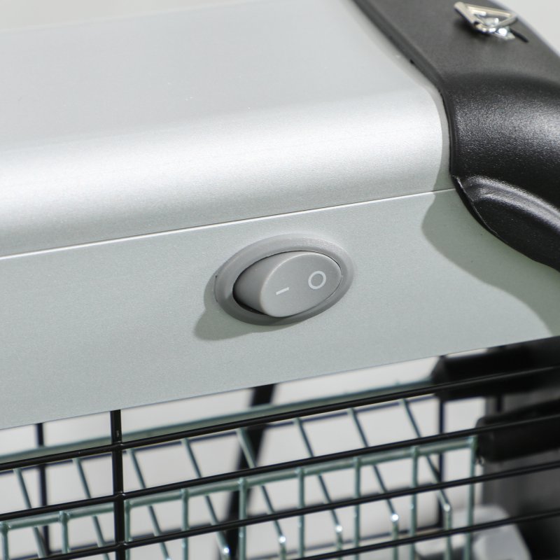 Outsunny Electric Fly Zapper, 20W Electric Fly Killer, Wall Hanging Bug Zapper Indoor & Outdoor Attracting Insect Mosquito Killer, Silver Tone