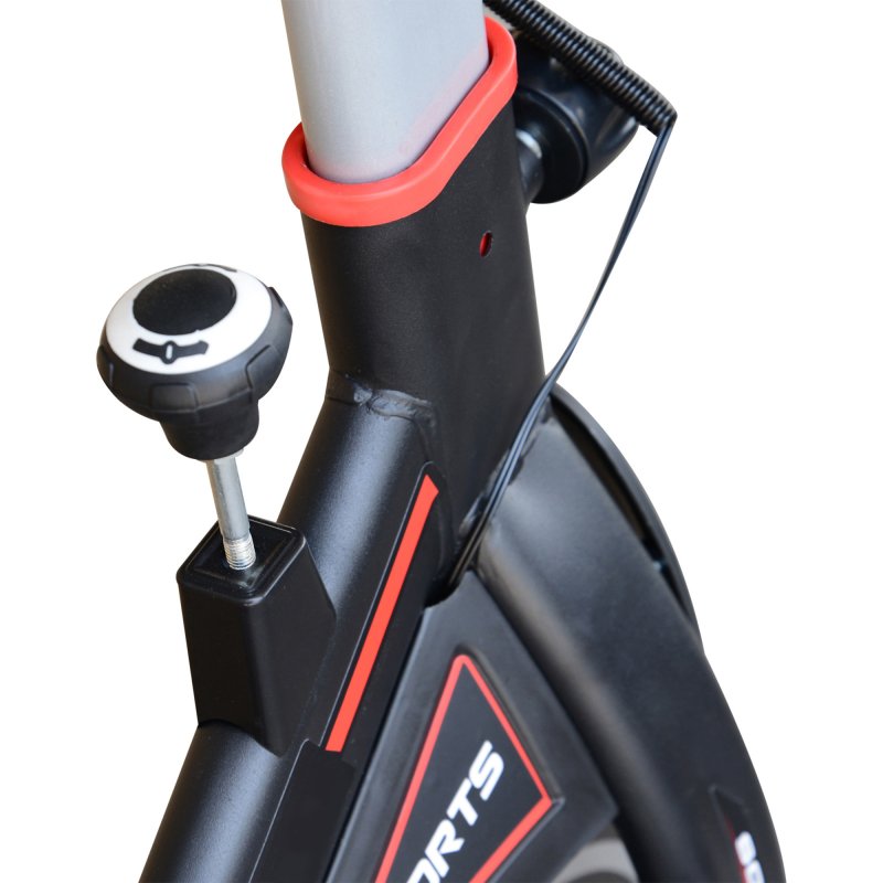 HOMCOM Exercise Bike, Indoor Stationary Bike with 8kg Flywheel, Heart Rate Sensor and LCD Monitor, Cycling Bike for Home, Gym, Office, Cardio Workout - Black