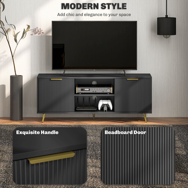 HOMCOM Modern TV Stand Cabinet for TVs up to 55