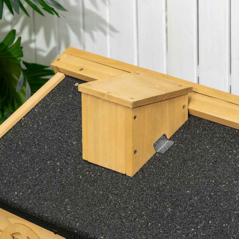 PawHut 2 Tiers Rabbit Hutch and Run, Guinea Pig Hutch Outdoor with Sliding Tray, Ramp, for 1-2 Rabbits