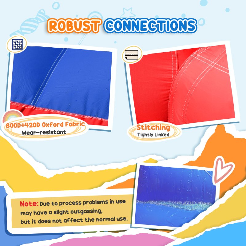 Outsunny 4 in 1 Kids Bouncy Castle with Slide Pool Trampoline Climbing Wall, Inflatable Bounce House with Blower Storage Bag, 4.35 x 2.45 x 2 m