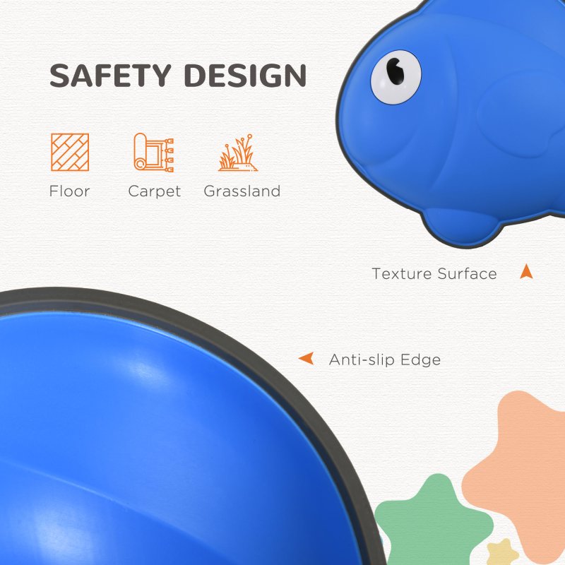 AIYAPLAY Stepping Stones Kids, 9 Pcs Goldfish Shaped Balance Stepping Stones for Sensory with Non-slip Edge, Outdoor Indoor Obstacle Course Stackable Balance Blocks, River Stones