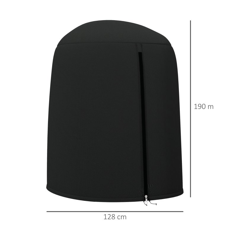 Outsunny Hanging Egg Chair Cover, Outdoor Single Swing Chair Cover, Waterproof Anti-dust Furniture Protector with Zipper, 420D Oxford Fabric for 128 x 190H cm Stand, Black