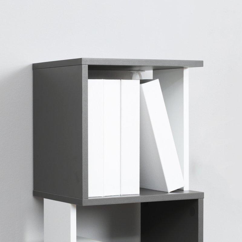 HOMCOM Modern 5-Tier Bookshelf, Freestanding Bookcase Storage Shelving for Living Room Home Office Study