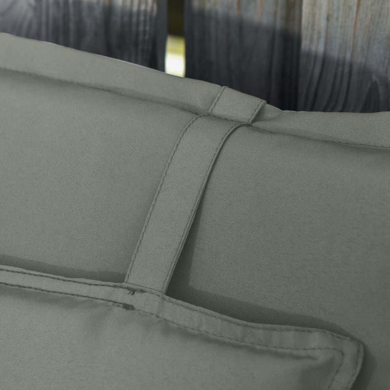 Outsunny Set of 2 Garden Chair Cushion Seat, 120L x 50W x 9D cm High Back Dining Chair Padded Patio Chair with Pillow for Indoor and Outdoor Use, Dark Grey