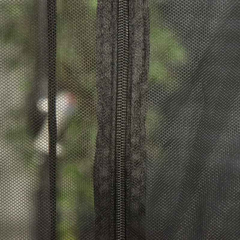 Outsunny Outdoor Garden Umbrella Table Screen, 2.3 m Parasol Bug Mosquito Net Cover with Zipped Door, Patio Mosquito Netting Cover with Water Fillable Tube at Base, Black