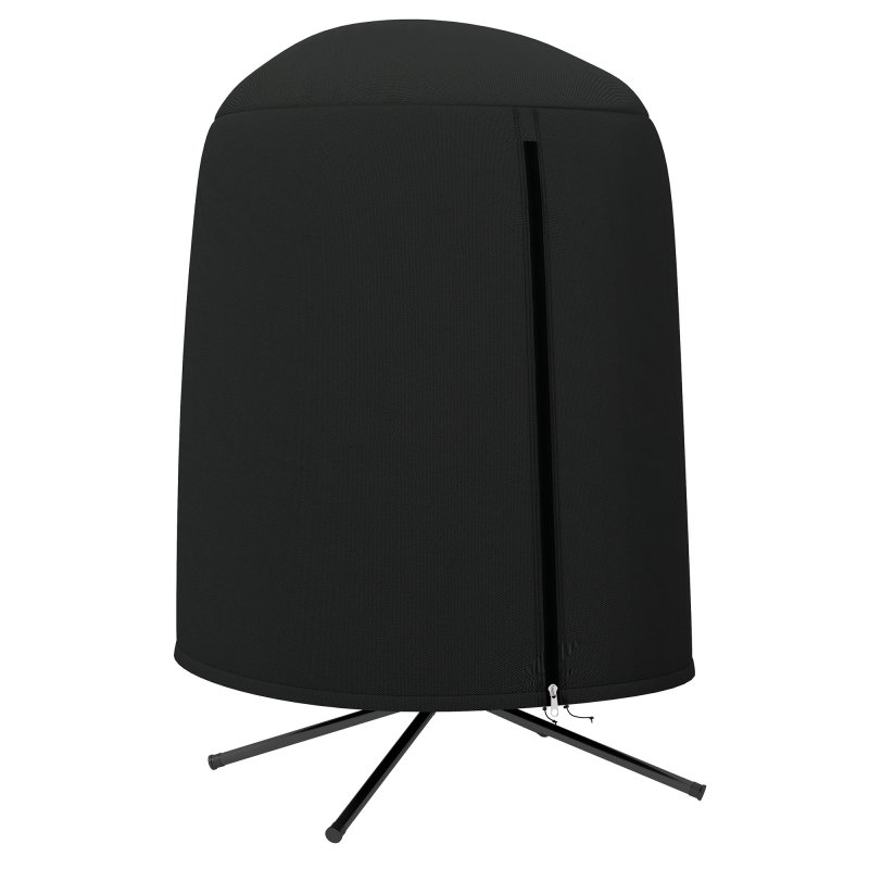 Outsunny Hanging Egg Chair Cover, Outdoor Single Swing Chair Cover, Waterproof Anti-dust Furniture Protector with Zipper, 420D Oxford Fabric for 128 x 190H cm Stand, Black