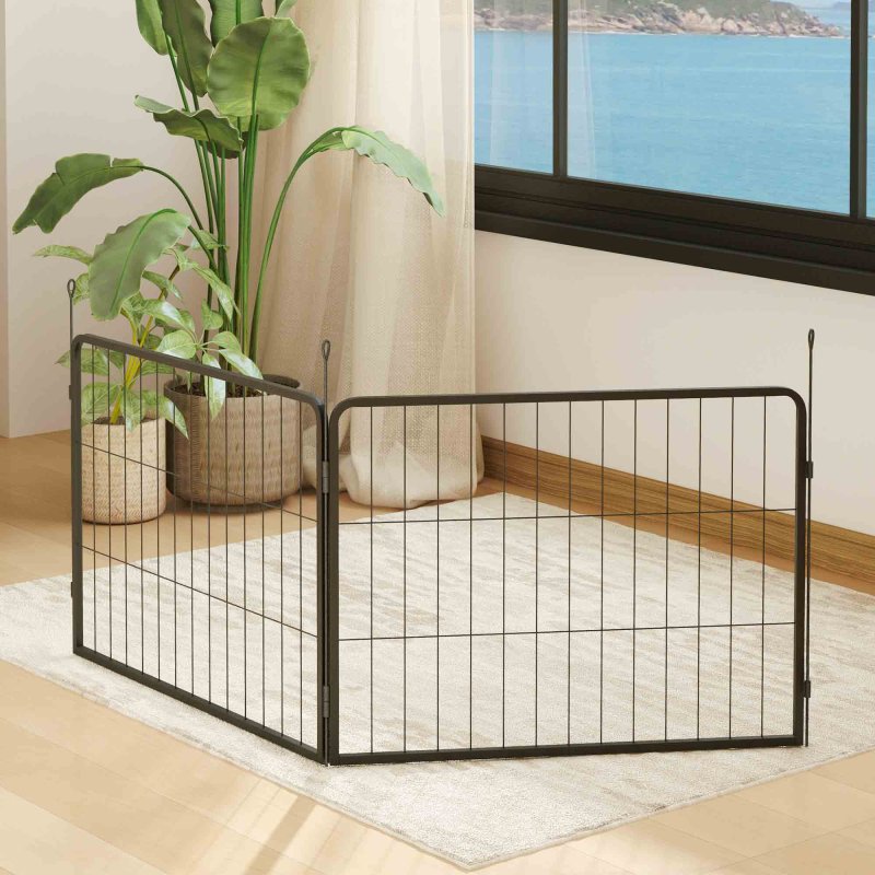 PawHut 2 Piece Dog Pen Expansion Pack for 60cm High Pet Playpen with 3 Connecting Stakes, Puppy Pen for Small Dogs
