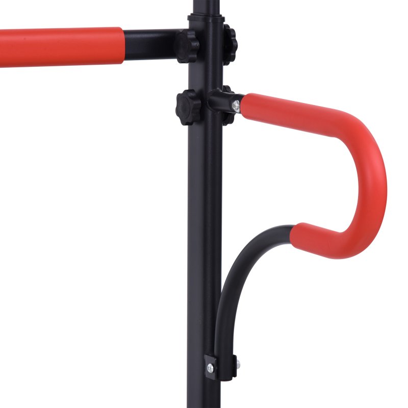 HOMCOM Pull Up Station with Dip Station and Push-up Stand, Height Adjustable Power Tower, Free Standing Pull Up Bar for Home Gym