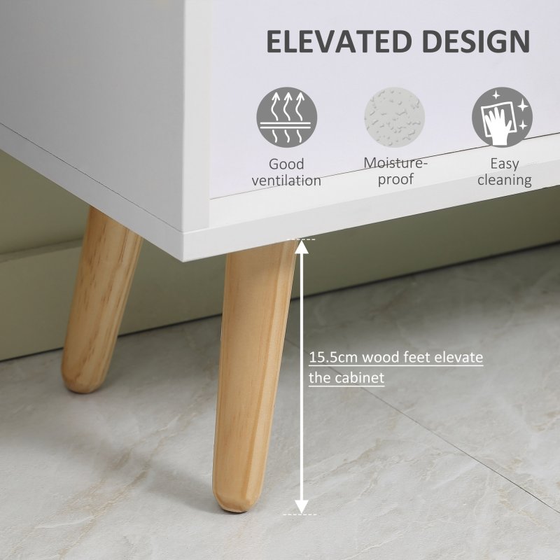 HOMCOM Freestanding 6 Cube Storage Cabinet Unit w/ 3 Fabric Drawers Handles Home Office Organisation Shelves Furniture