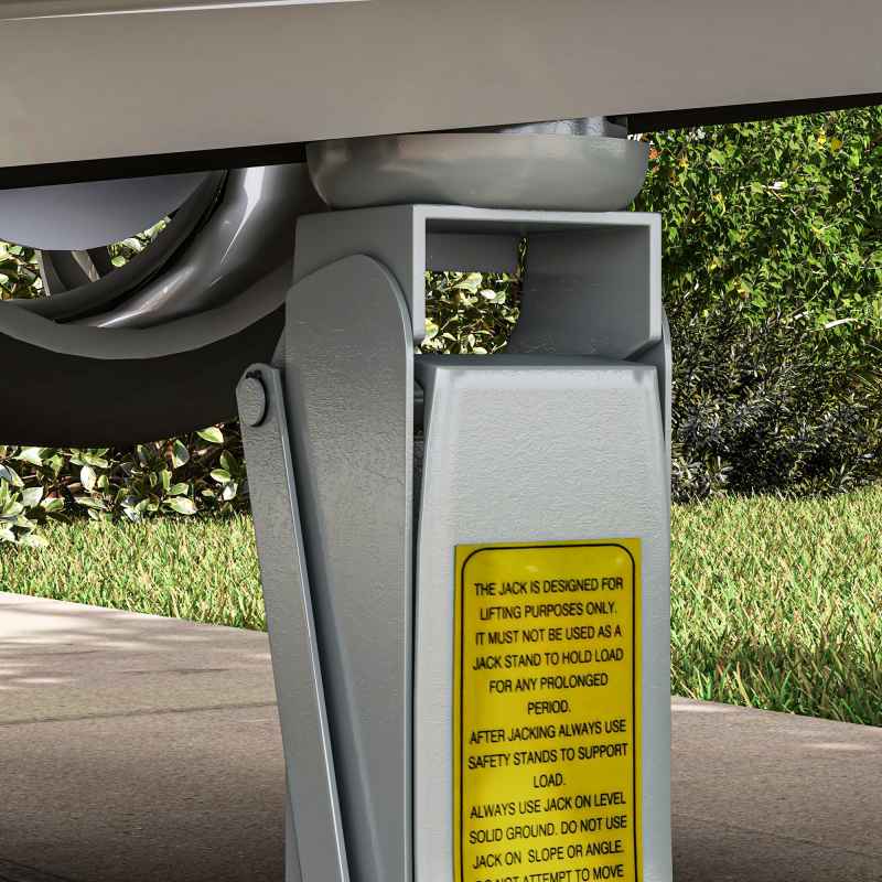 HOMCOM Hydraulic Low Profile Jack, Heavy Duty Steel Racing Car Jack Kit, Floor Jack with 2.5 Ton Capacity, 8-38cm Lifting Range, Red