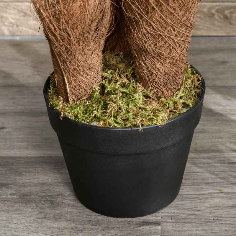 Outsunny 150cm/5FT Artificial Tropical Palm Tree Decorative Plant with Nursery Pot, Fake Plant for Indoor Outdoor Decor