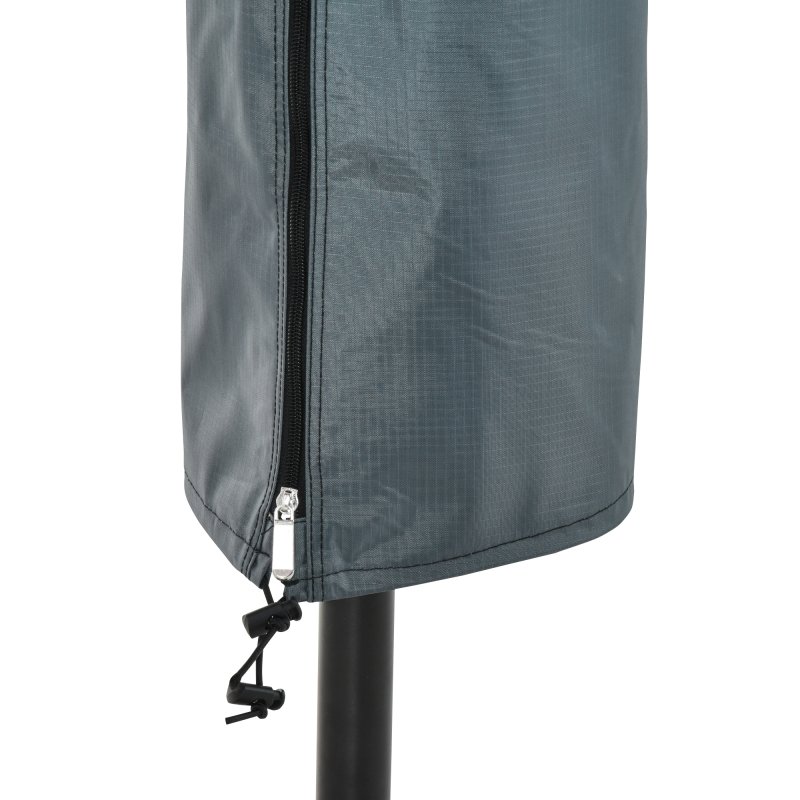 Outsunny Parasol Cover, Cantilever Umbrella Cover for 2-3.5 m Parasols, 420D Oxford Fabric Banana Umbrella Protector with Zipper for Outdoor Garden, Patio, Grey