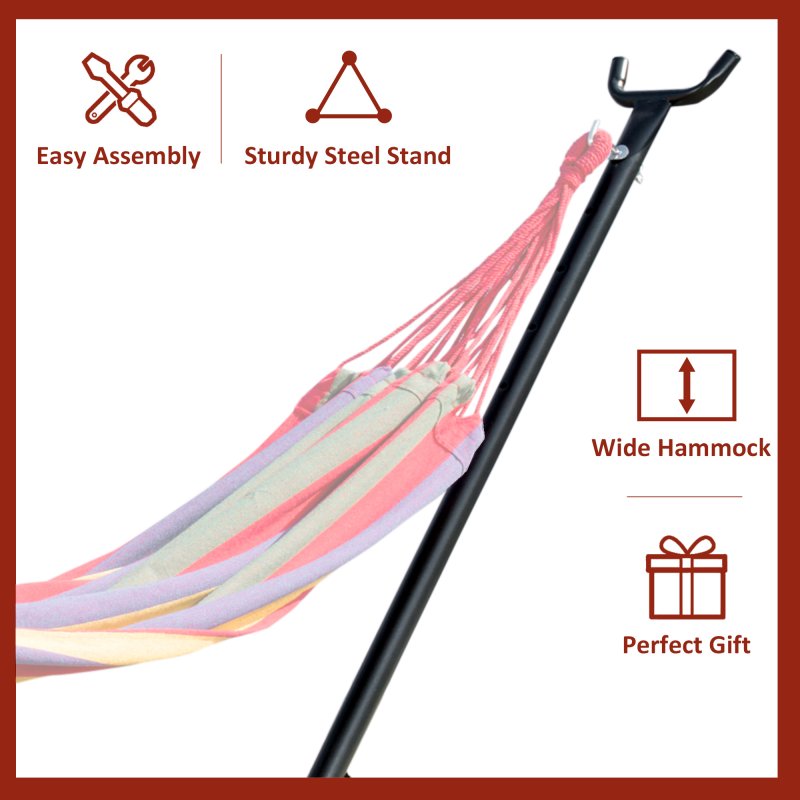 Outsunny 2.86m Universal Hammock Stand Metal Frame Garden Camping Picnic Outdoor Patio Replacement - Stand Only