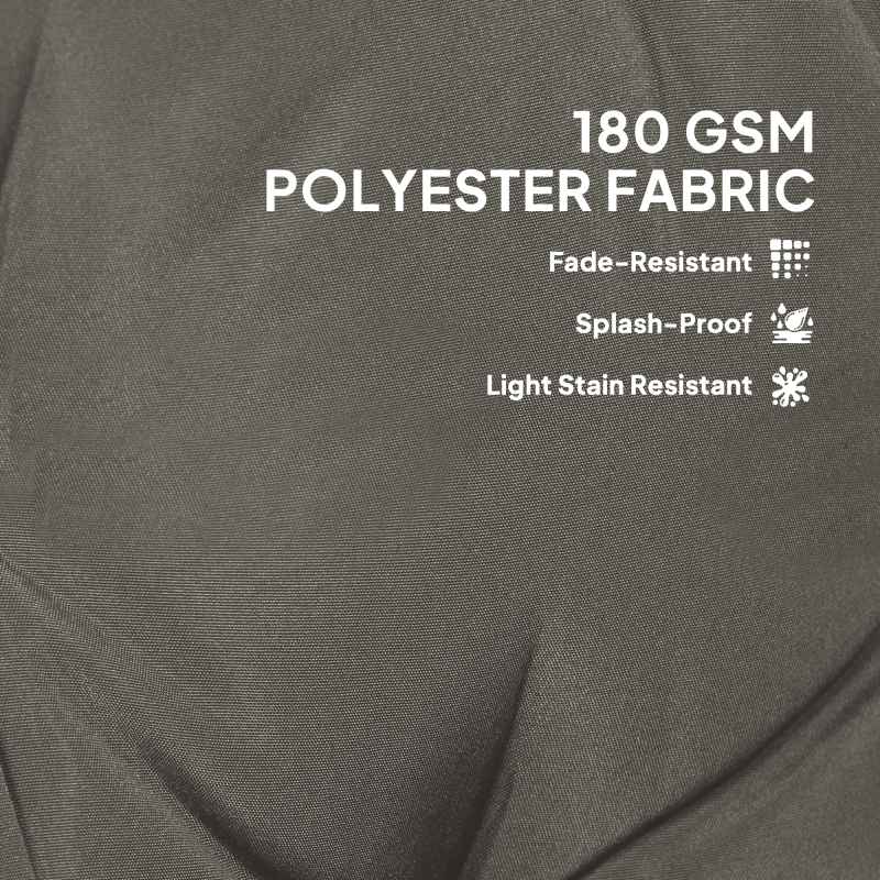 Outsunny Set of 4 Garden Chair Cushions with Backs, 108L x 50W x 5H cm Outdoor Seat Cushions Outdoor Seat Pads with Backrest, Tufted Back, Ties Dining Chair, Light Grey