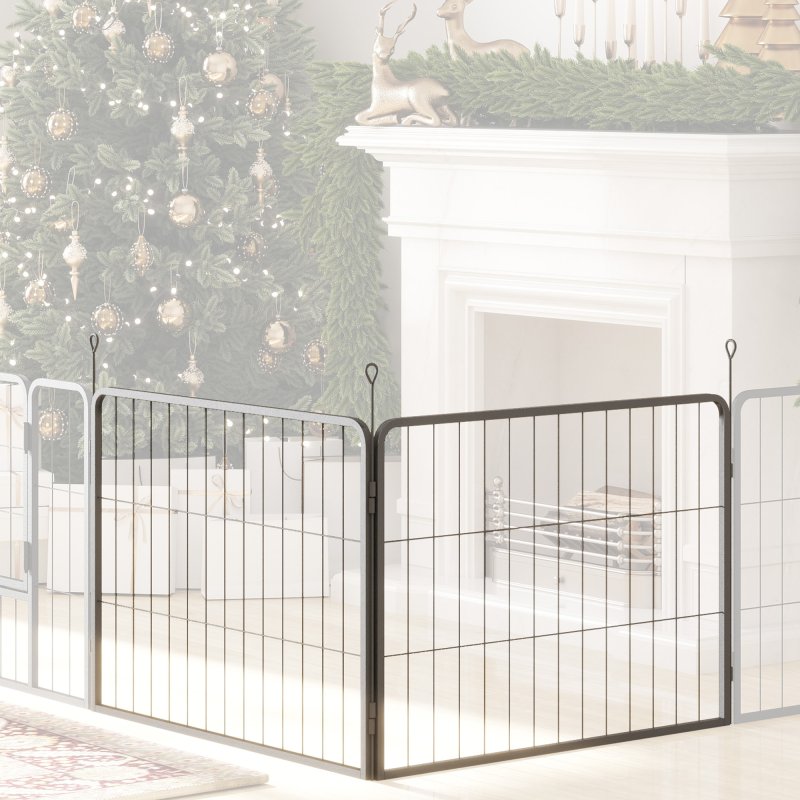 PawHut 2 Piece Dog Pen Expansion Pack for 60cm High Pet Playpen with 3 Connecting Stakes, Puppy Pen for Small Dogs