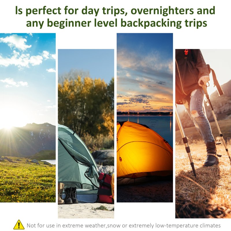 Outsunny 2 Room Camping Tent, Family Tent 4-8 Person with Large Mesh Windows, Easy Set Up for Backpacking Hiking Outdoor, Green