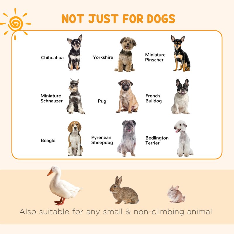 PawHut Eight-Panel Dog Playpen Puppy Pen Rabbits, Guinea Metal Crate, Pet Cage, Run Indoor, Outdoor, 61 x 61cm