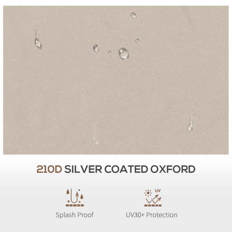 Outsunny Gazebo for 3.25m x 3.25m Frame, 2 Tier Gazebo Cover, UV Protection, Beige