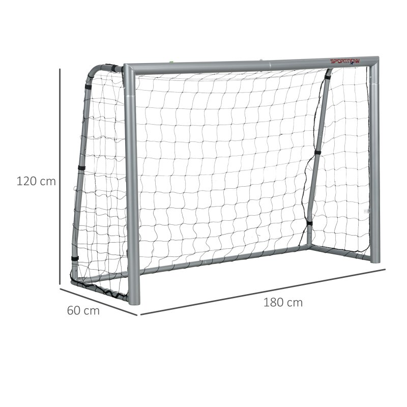 SPORTNOW 6ft x 4ft Football Goal, Football Net for Garden, Training Goal with Ground Stakes, Steel Frame