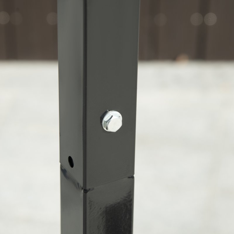 SPORTNOW Height Adjustable Basketball Hoop and Stand w/ Plastic Backboard and Weighted Base, Portable on Wheels, 2.6-3.1m, Black