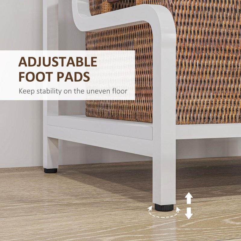 HOMCOM 3-Tier Printer Stand with Storage Shelves, Printer Table, 55 x 40 x 77cm Printer Shelf for Home Office, Study