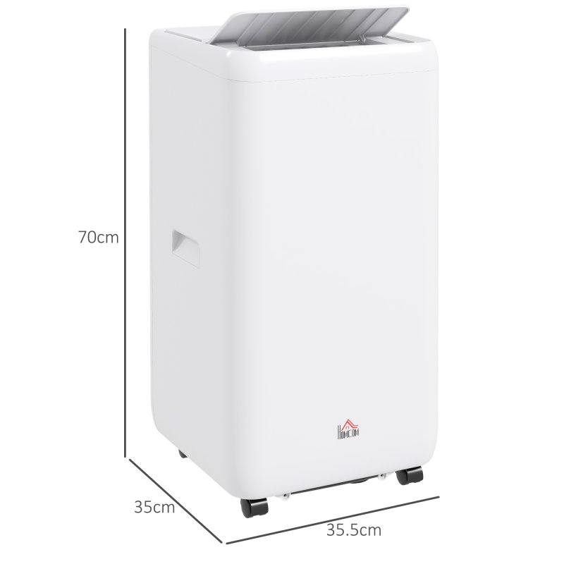 HOMCOM 12000 BTU Portable Air Conditioner, 5 in 1 Air Conditioning Unit, Dehumidifier with Remote, LED Display, 2 Speeds, 24H Timer, Child Lock, Window Venting Kit, 35m², A Energy Efficiency