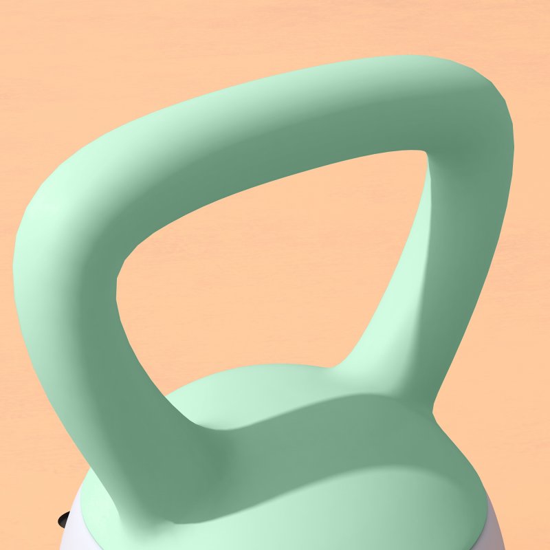 SPORTNOW Soft Kettlebell, 6kg Kettle Bell with Non-Slip Handle for Home Gym Weight Lifting and Strength Training, Grey and Green
