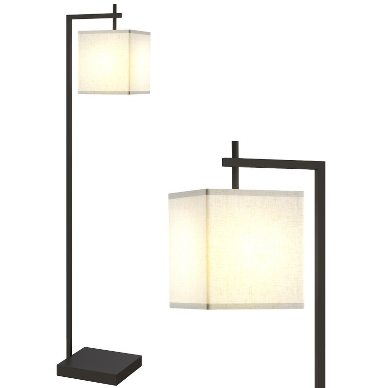 HOMCOM Floor Lamp for Living Room, 66" Modern Tall Standing Lamp with Adjustable Colour Temperatures & 10 Brightness Levels, Remote Control and Foot Switch for Bedroom Office, 9W LED Bulb Included