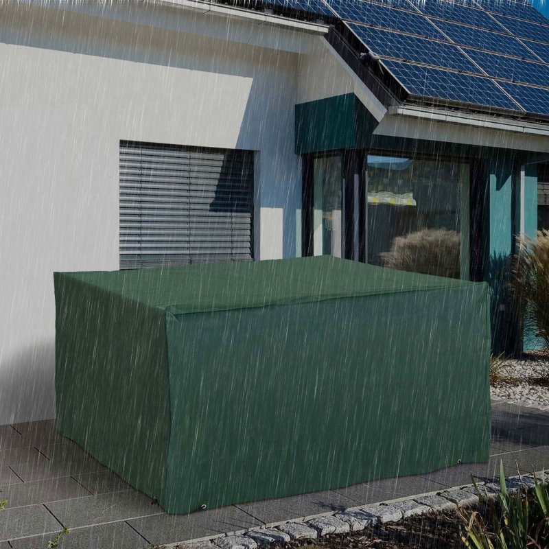 Outsunny Outdoor Garden Furniture Cover Waterproof, Anti-UV 600D Heavy Duty Oxford Fabric Patio Furniture Cover for Rectangular Sofa Table Set, 135 x 135 x 75 cm