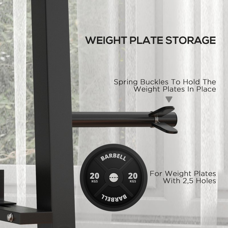 SPORTNOW 3-Tier Dumbbell Rack, Versatile Weight Rack with 4 Weight Rods for Dumbbells, Kettlebells and Plates (Rack Only)