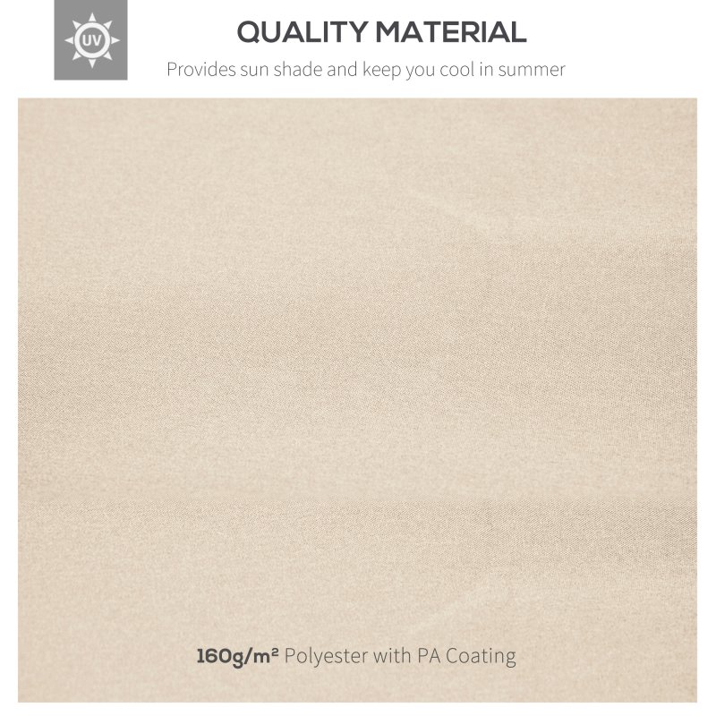 Outsunny 3x3(m) Replacement Gazebo Canopy, Double Tier Roof Top for Garden, Patio, Outdoor, Beige (TOP ONLY)