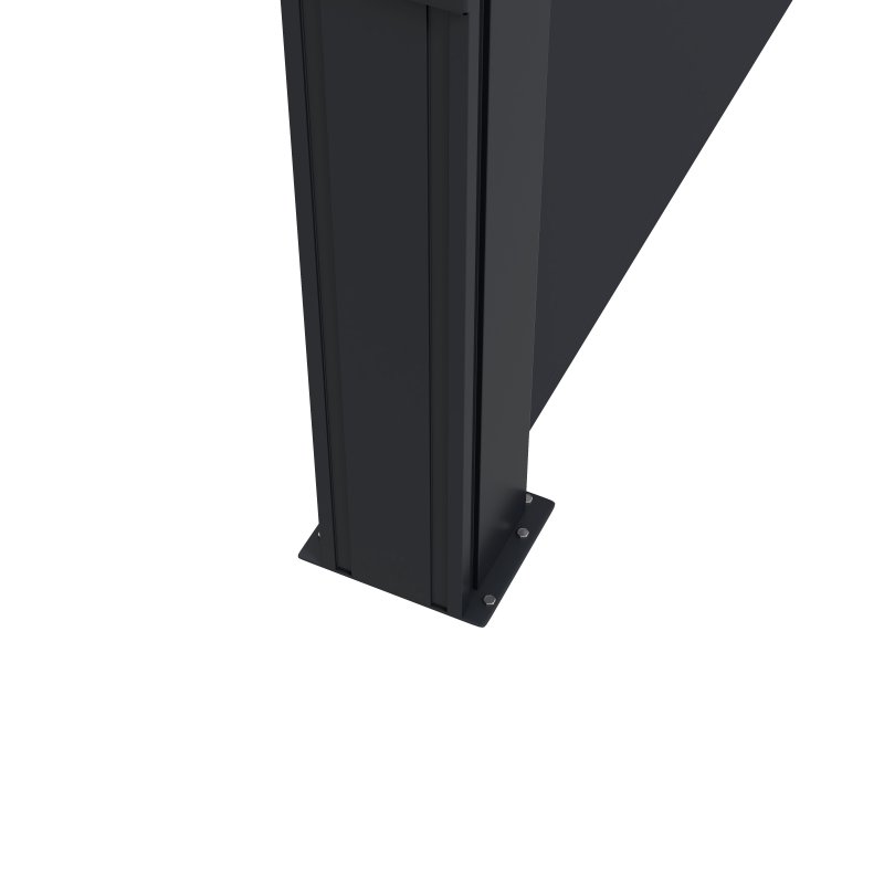 Outsunny Retractable Side Awning, Garden Privacy Screen Divider, Full Cassette Wind Breaker for Hot Tub, Balcony, Terrace, Pool, 400 x 180cm, Black