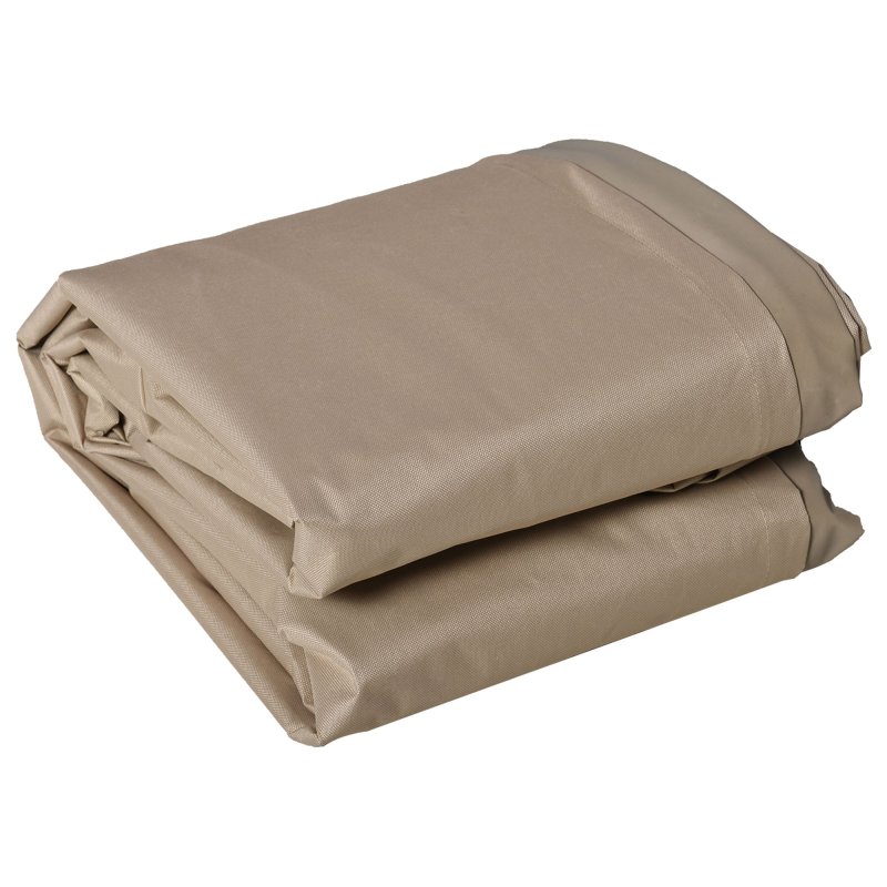 Outsunny 600D Oxford Outdoor Garden Furniture Sofa Set Cover, Waterproof Anti-UV Rattan Sun Lounger Protection Protector Cover, 275L x 205W x 90Hcm, Beige