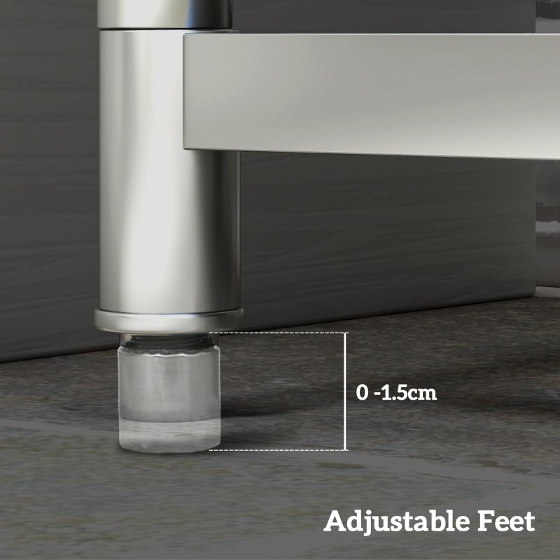 HOMCOM Outdoor Utility Sink, Stainless Steel Free Standing Single Bowl Kitchen Sink with Cold and Hot Water Pipe and Storage Shelf for Laundry Garage, 100 x 51.5 x 100 cm