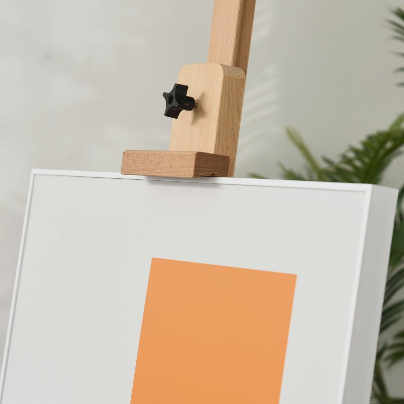 Vinsetto Wooden Easel Stand H-Frame Artist Easel with 171-230cm Adjustable Height and 0-80° Working Angles Beech Wood Art Easel for Displaying Painting Wedding Sign Nature Wood Finish