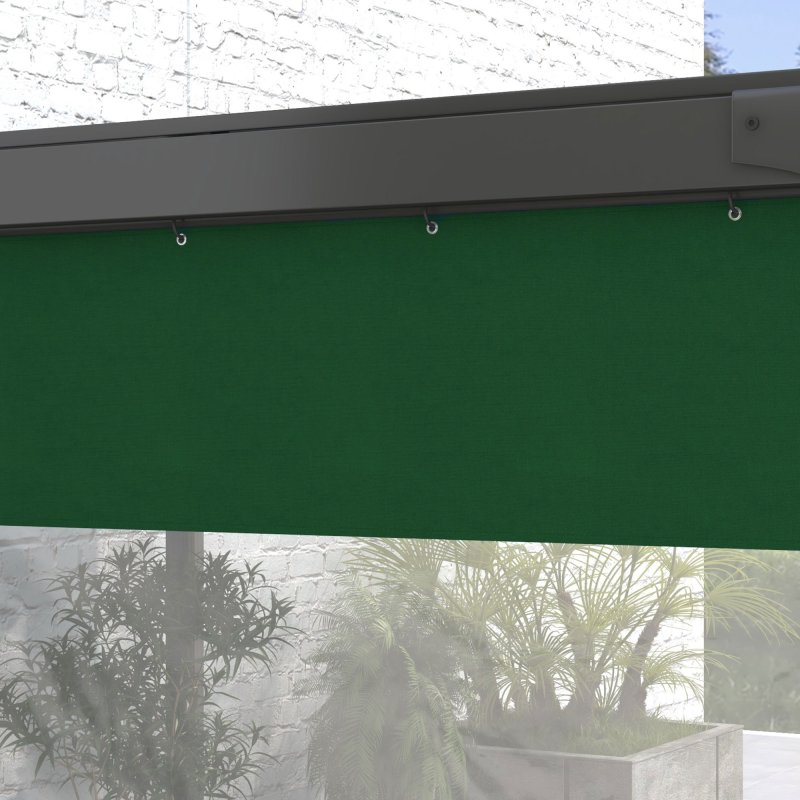 Outsunny 2 Pack Pergola Gazebo Side Panels with Large Window, for 3(m) Long Garden Pergola, 3x2m Gazebo Side Curtains Replacement, Green