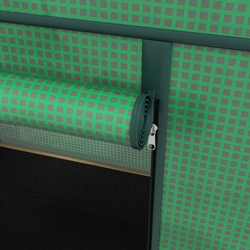 Outsunny Wooden Raised Planter with Plastic Greenhouse Cover and Bed Liner, Elevated Garden Bed for Vegetables, Flowers, Herbs, 86 x 60 x 165cm, Green